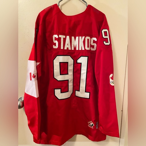 RARE Nike Team Canada 2014 Sochi Olympics Stamkos #91 Mens Large Jersey Red IIHF - Picture 1 of 7